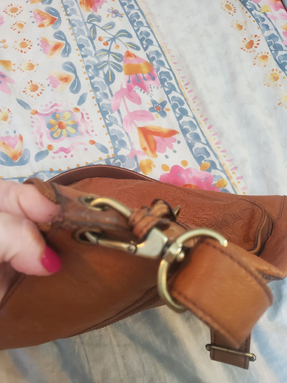 Brown Leather Crossbody Shoulder Bag - Picture 5 of 6